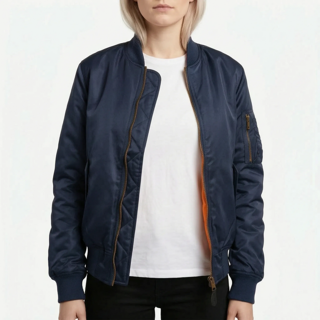 Vianor  - Smooth Zip-Up Bomber Jacket Layering Over T-Shirts
