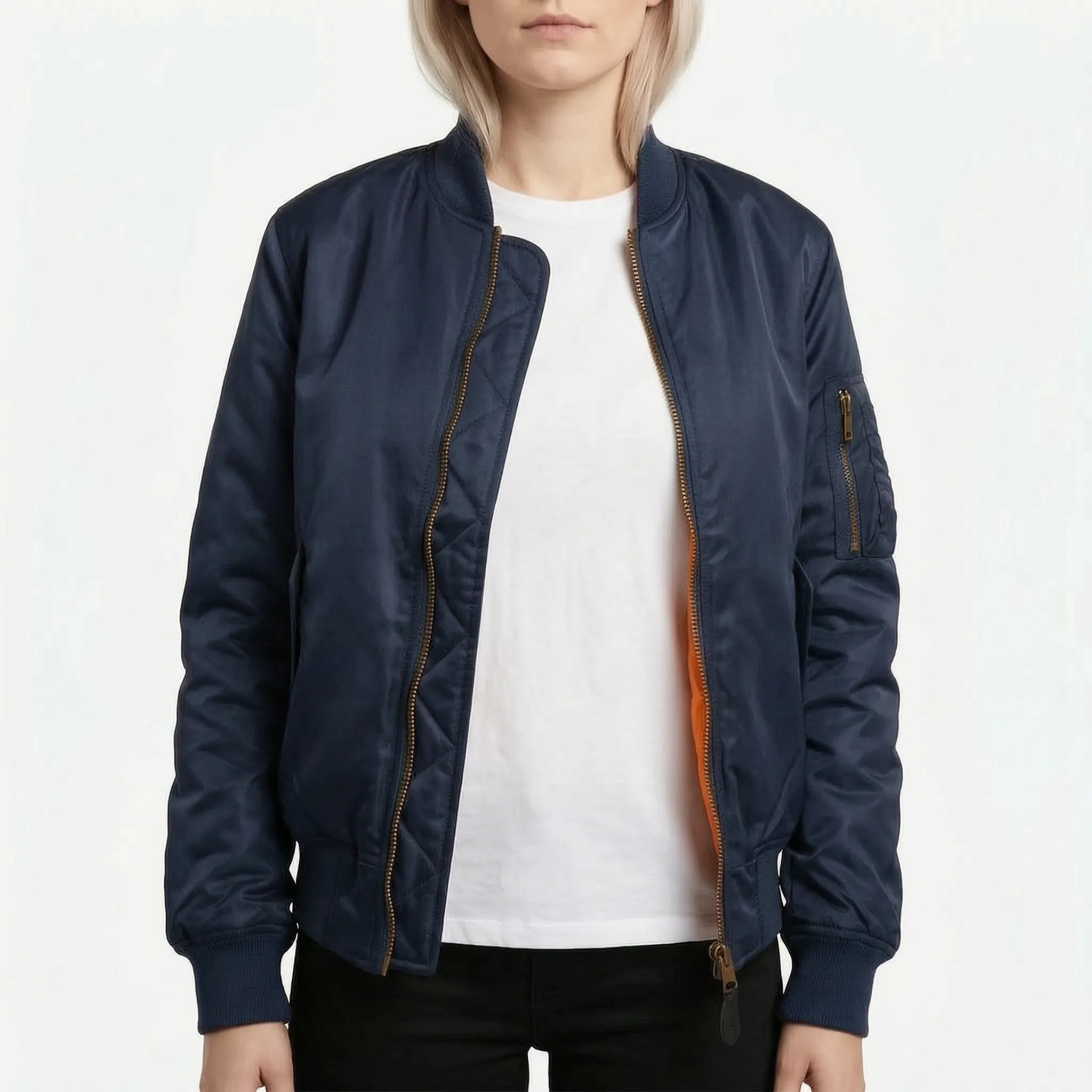 Vianor  - Smooth Zip-Up Bomber Jacket Layering Over T-Shirts