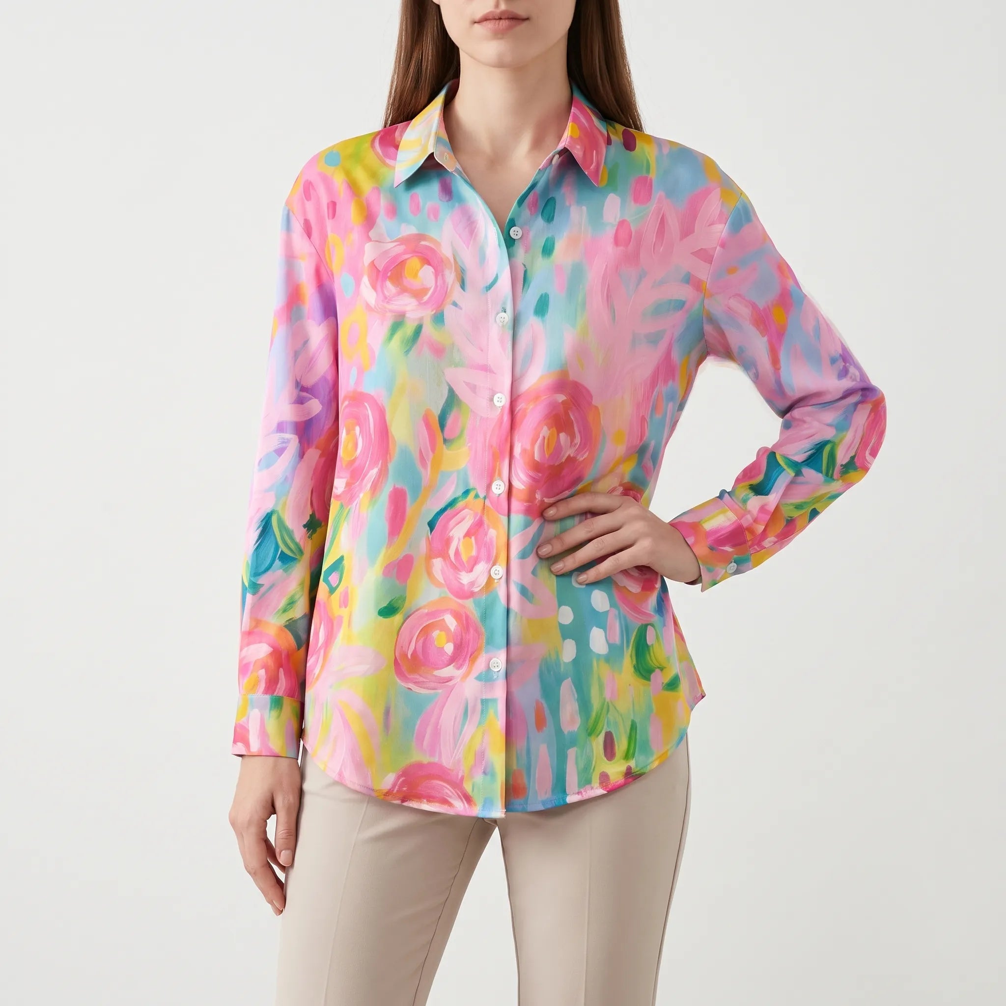 Vibrantia  - Vibrant Floral Boho Blouse Casual Daytime Wear