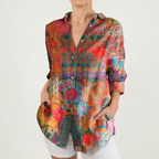 Vibrantia  - Vibrant Floral Boho Blouse Casual Daytime Wear