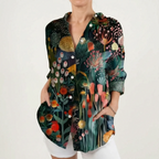 Vibrantia  - Vibrant Floral Boho Blouse Casual Daytime Wear