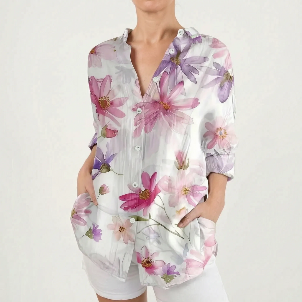 Vibrantia  - Vibrant Floral Boho Blouse Casual Daytime Wear