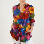 Vibrantia  - Vibrant Floral Boho Blouse Casual Daytime Wear