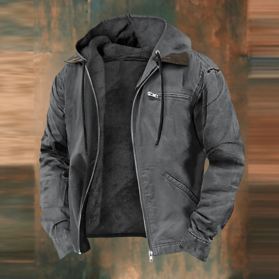 Men's mid-length vintage jacket