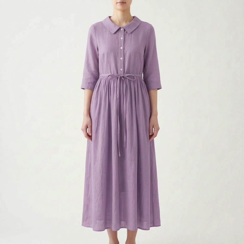 Vistina  - Collared Ladies Summer Maxi Dress Casual Daytime Wear