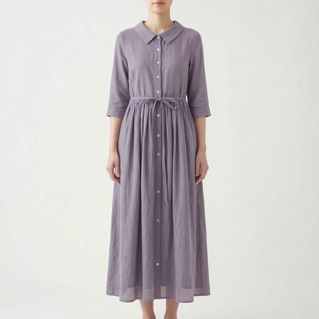 Vistina  - Collared Ladies Summer Maxi Dress Casual Daytime Wear