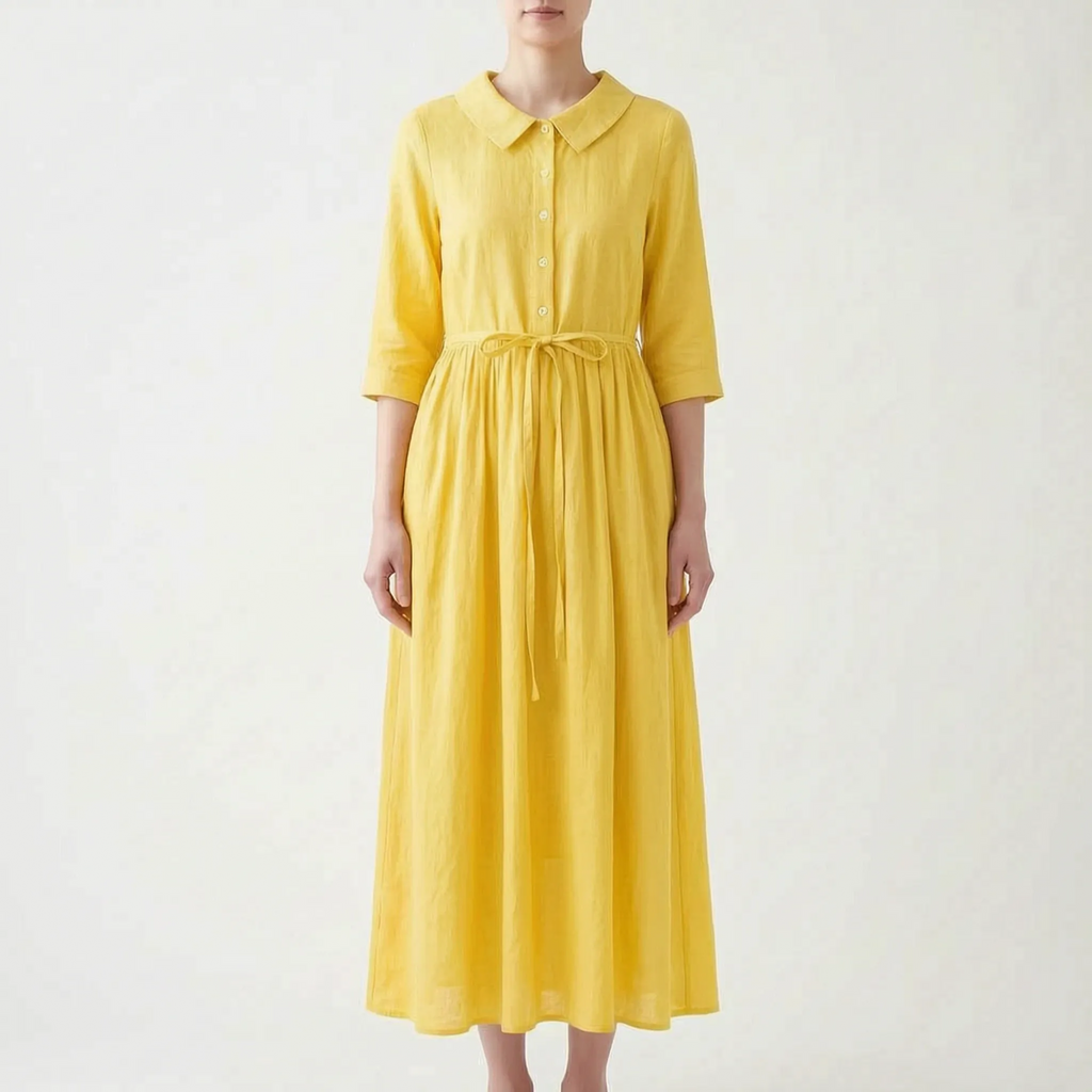 Vistina  - Collared Ladies Summer Maxi Dress Casual Daytime Wear