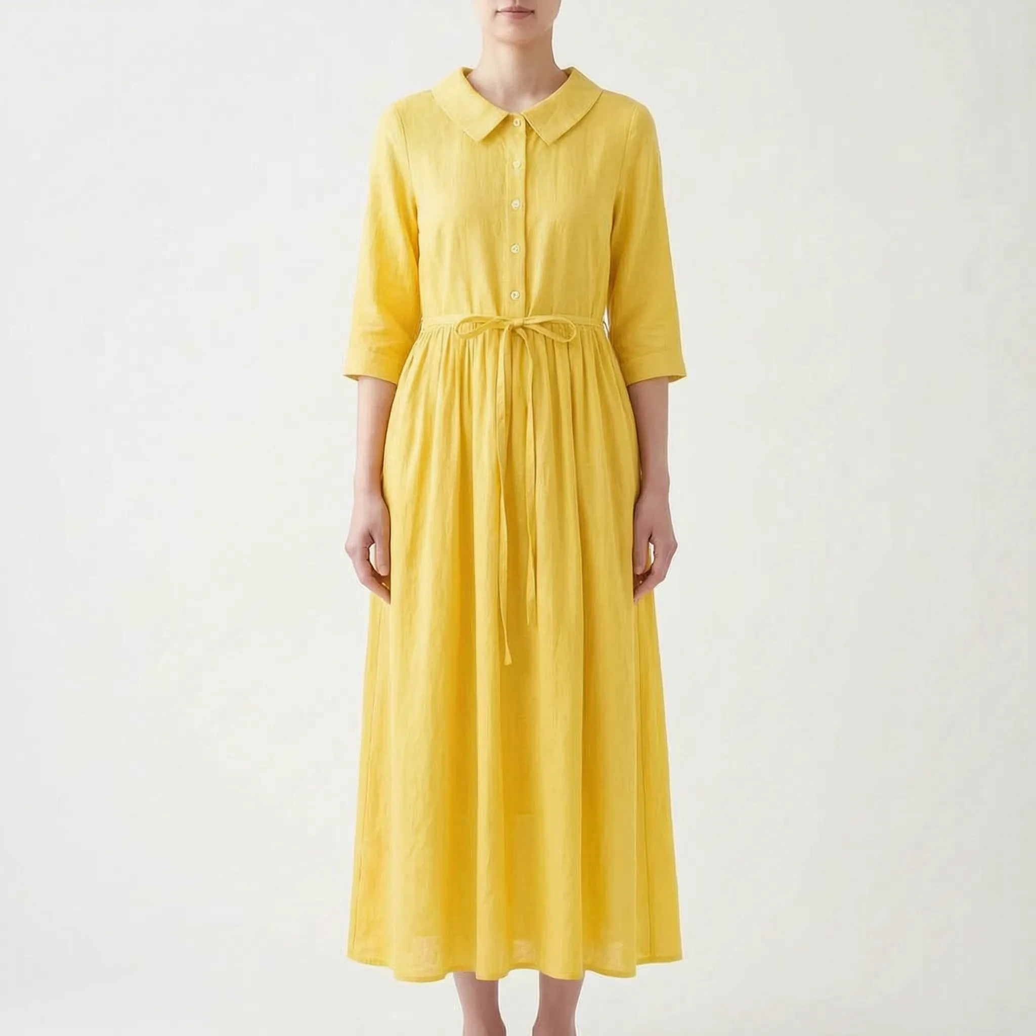 Vistina  - Collared Ladies Summer Maxi Dress Casual Daytime Wear