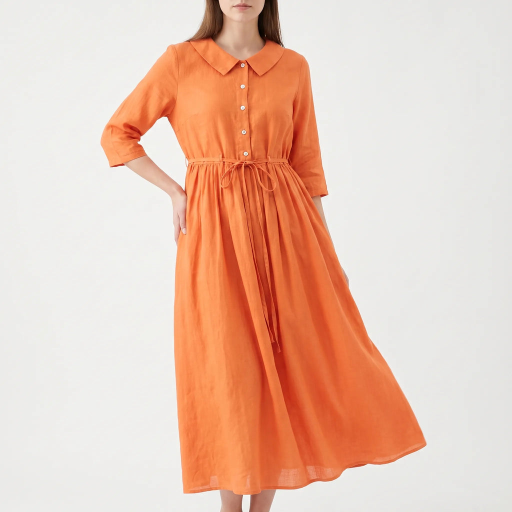 Vistina  - Collared Ladies Summer Maxi Dress Casual Daytime Wear