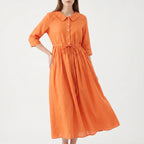 Vistina  - Collared Ladies Summer Maxi Dress Casual Daytime Wear