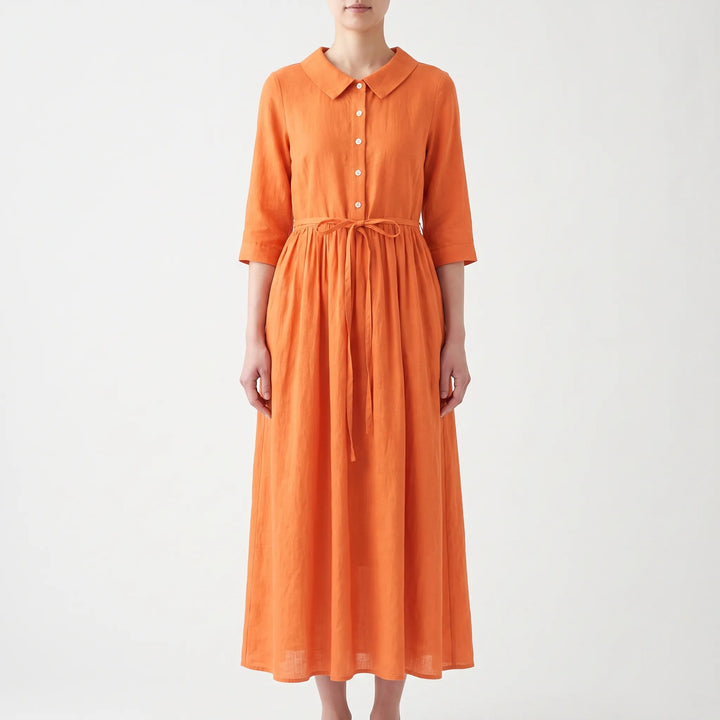Vistina  - Collared Ladies Summer Maxi Dress Casual Daytime Wear