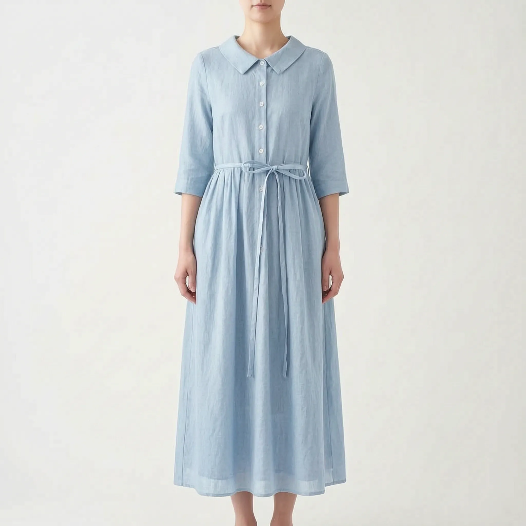 Vistina  - Collared Ladies Summer Maxi Dress Casual Daytime Wear