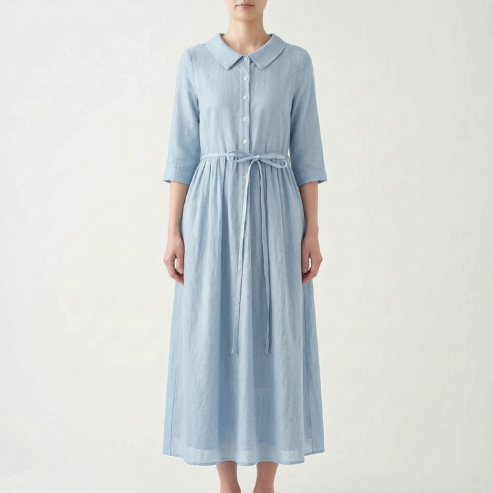 Vistina  - Collared Ladies Summer Maxi Dress Casual Daytime Wear