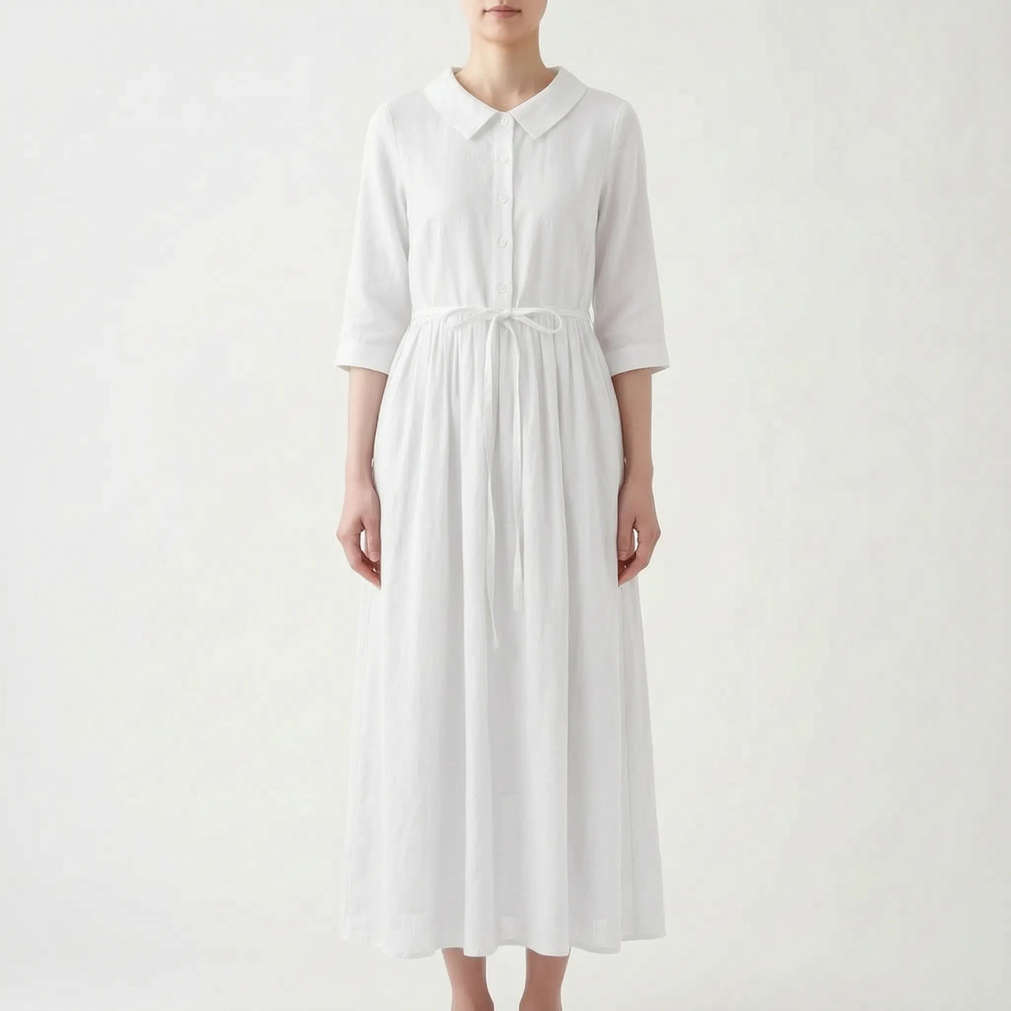 Vistina  - Collared Ladies Summer Maxi Dress Casual Daytime Wear