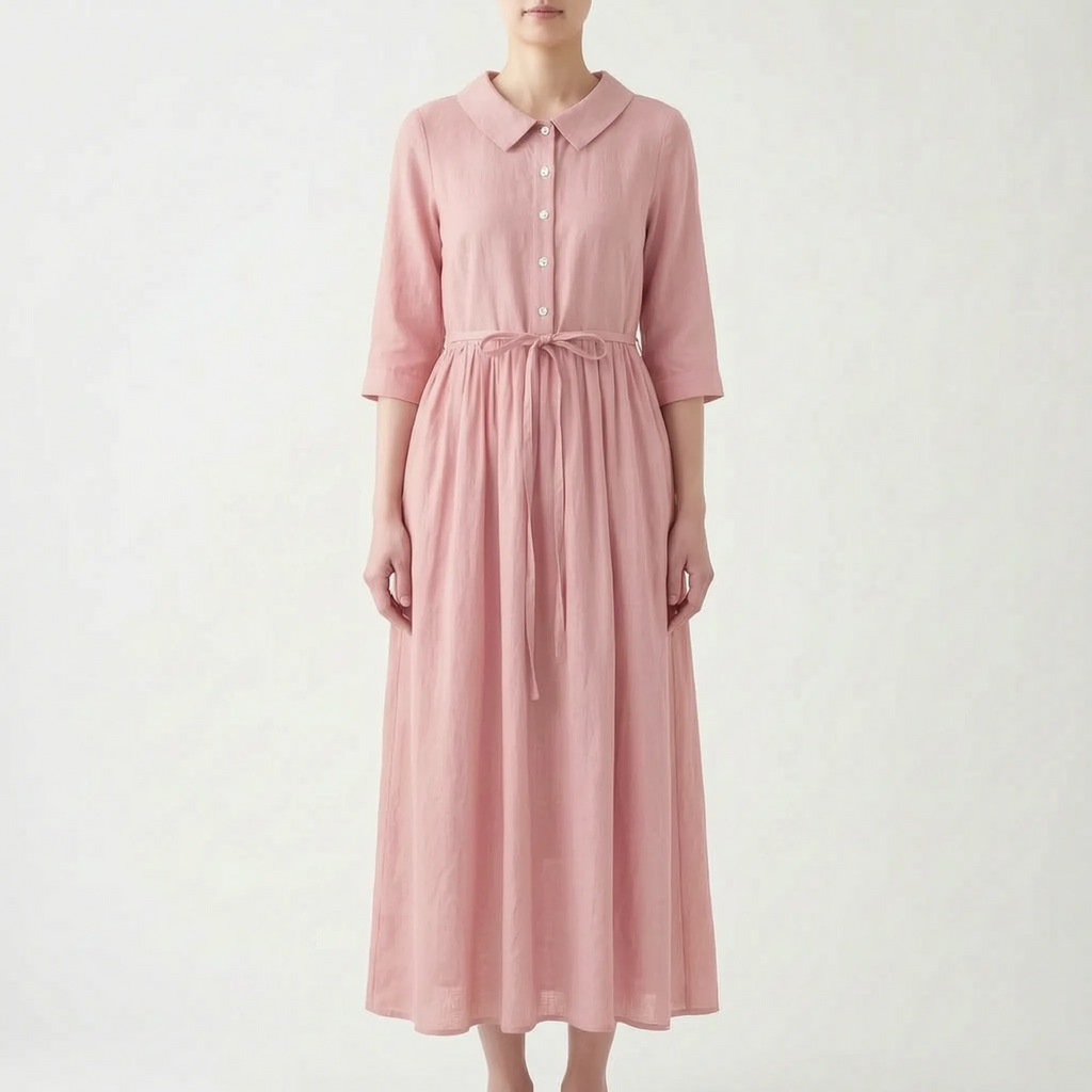 Vistina  - Collared Ladies Summer Maxi Dress Casual Daytime Wear