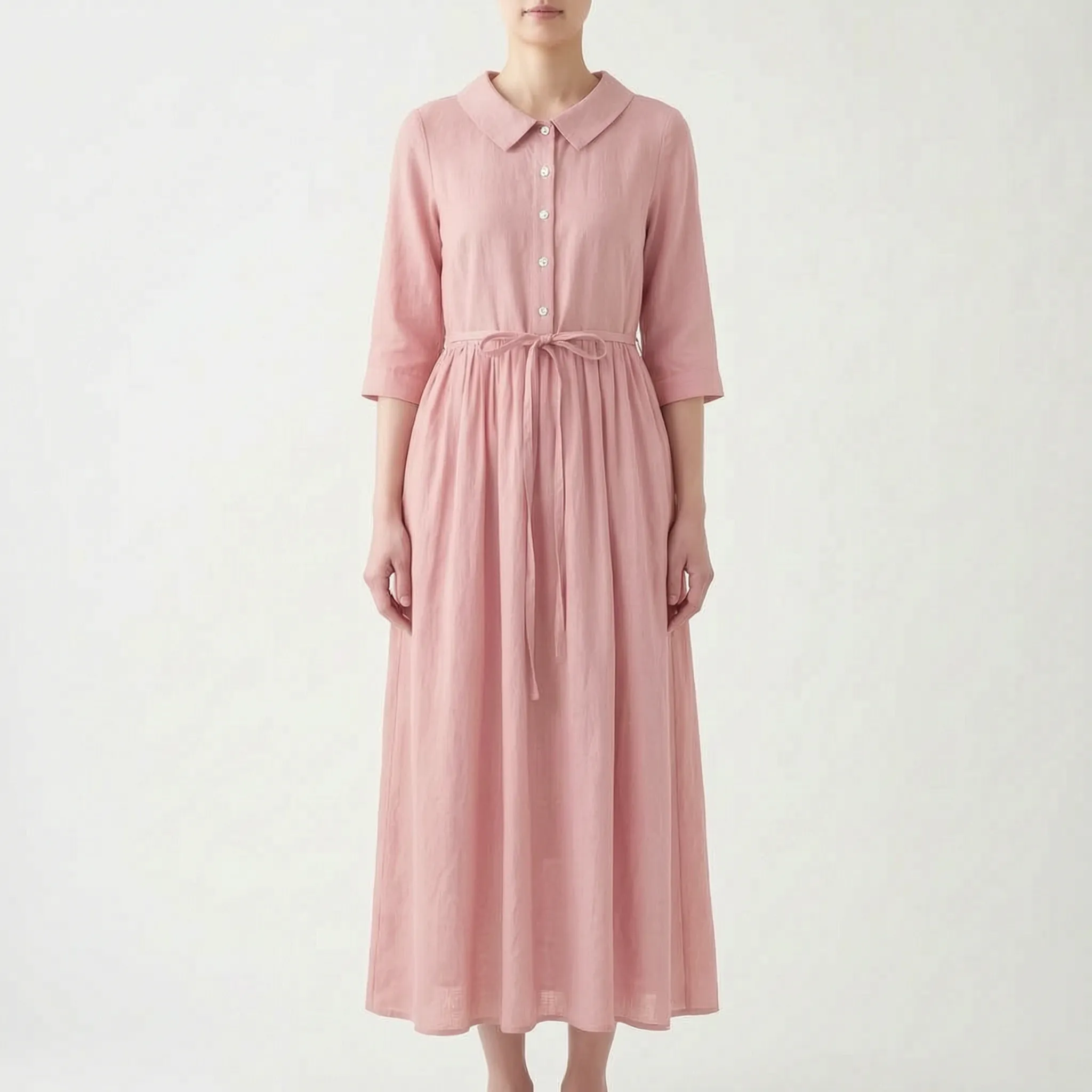 Vistina  - Collared Ladies Summer Maxi Dress Casual Daytime Wear