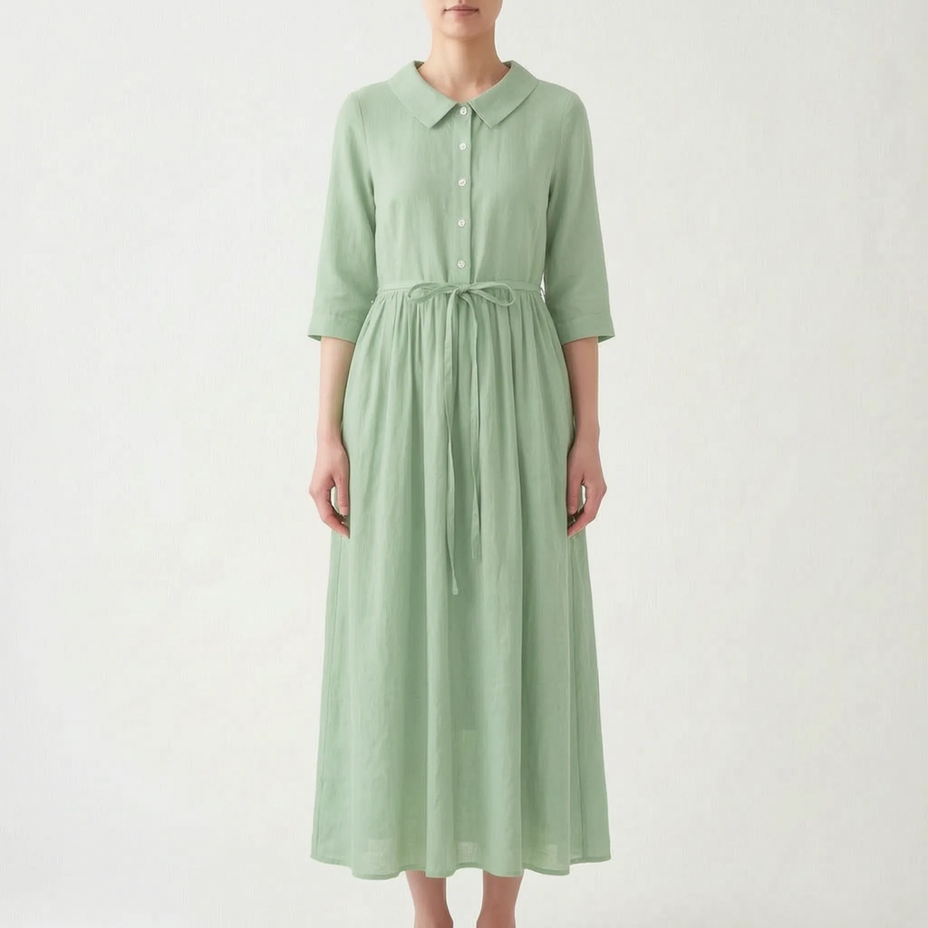 Vistina  - Collared Ladies Summer Maxi Dress Casual Daytime Wear