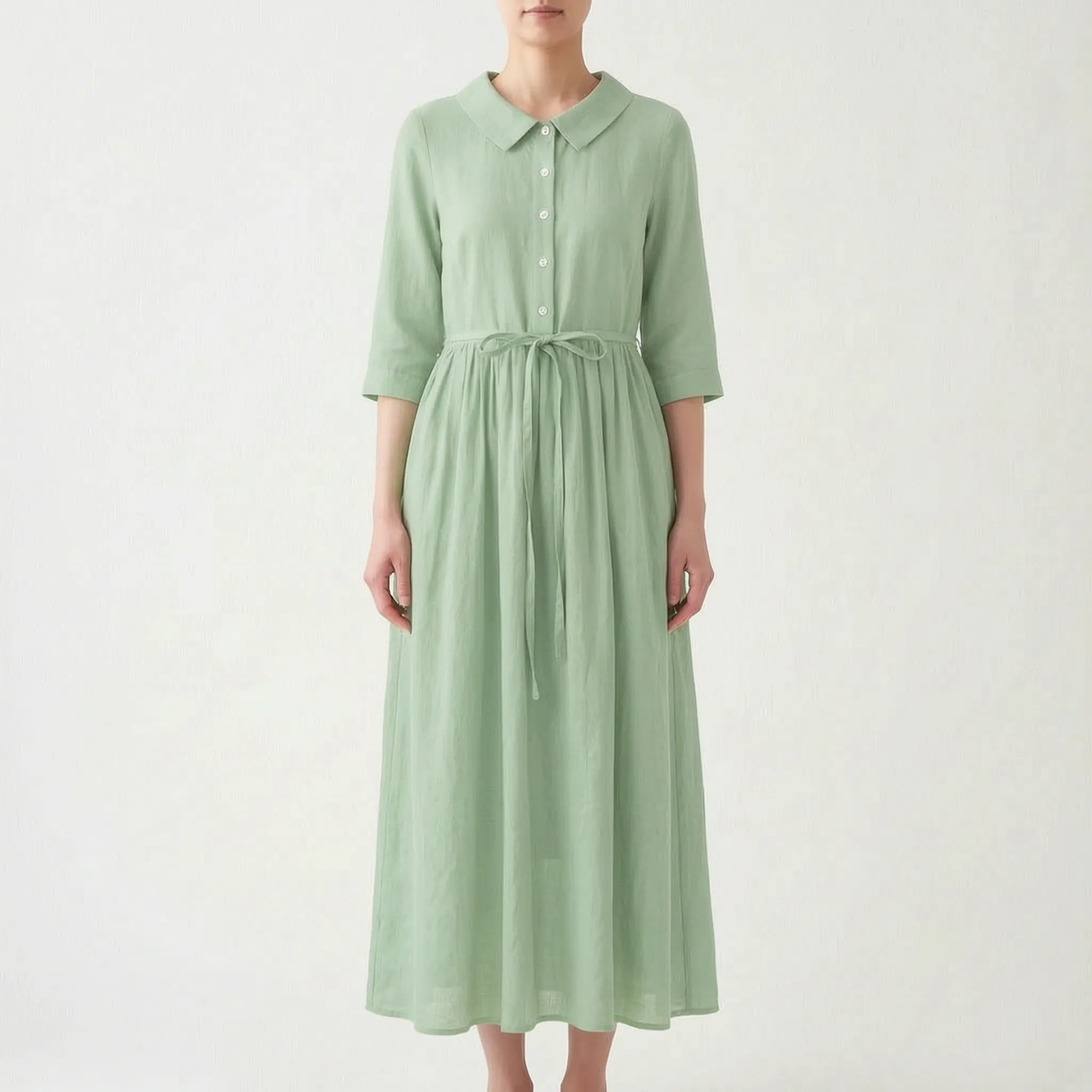 Vistina  - Collared Ladies Summer Maxi Dress Casual Daytime Wear