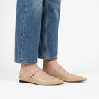 Vittara  - Pointed Toe Flat Mules Office Wear