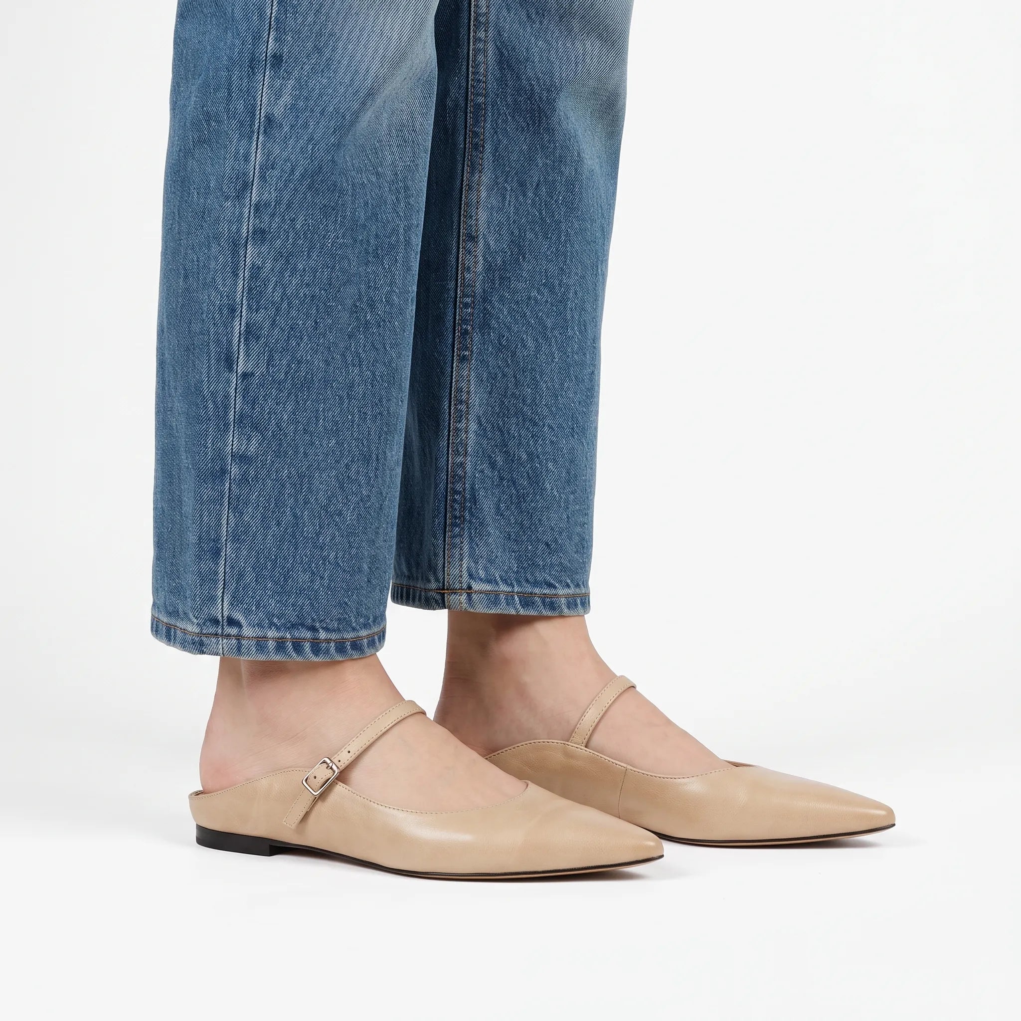 Vittara  - Pointed Toe Flat Mules Office Wear