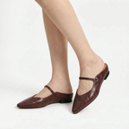 Vittara  - Pointed Toe Flat Mules Office Wear