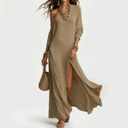 Vittoria  - One-Shoulder Long Sleeve Maxi Dress Summer Evenings