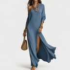 Vittoria  - One-Shoulder Long Sleeve Maxi Dress Summer Evenings