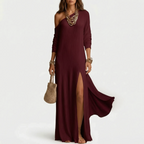 Vittoria  - One-Shoulder Long Sleeve Maxi Dress Summer Evenings