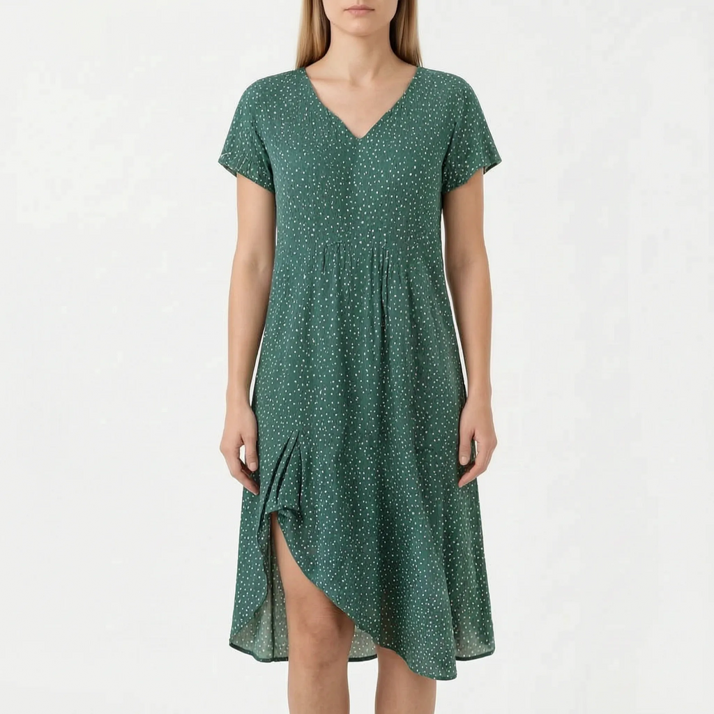 Vivellia  - Ladies Floral Short Sleeve Summer Dress Summer Garden Parties