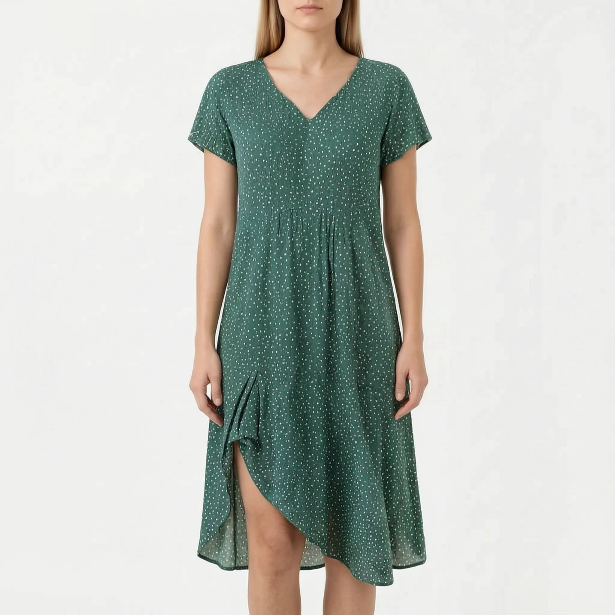 Vivellia  - Ladies Floral Short Sleeve Summer Dress Summer Garden Parties