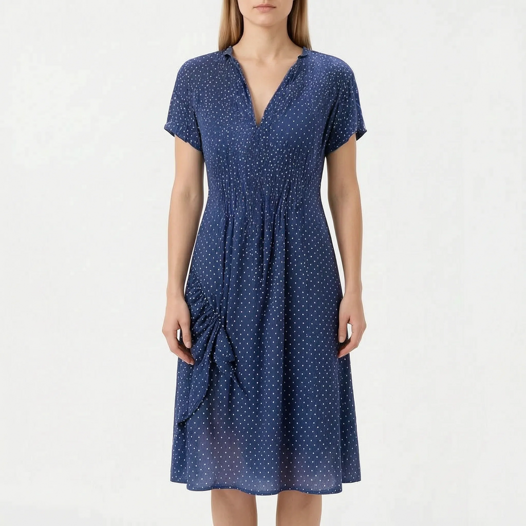 Vivellia  - Ladies Floral Short Sleeve Summer Dress Summer Garden Parties
