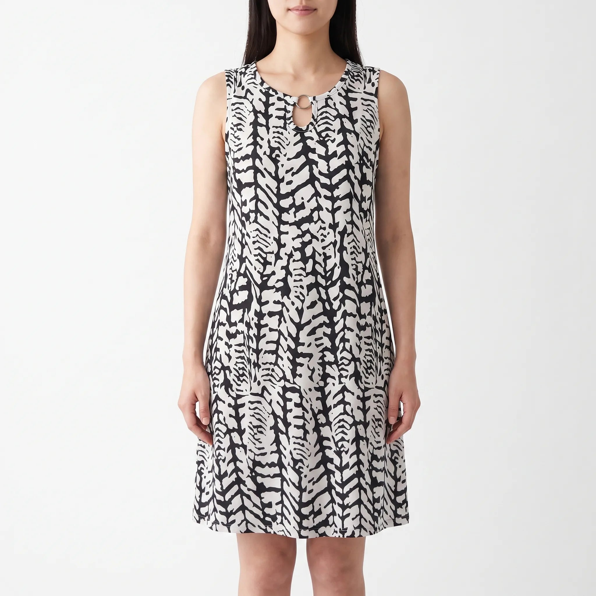 Vivera  - Sleeveless Abstract Print Summer Ladies Dress Casual Daytime Outings