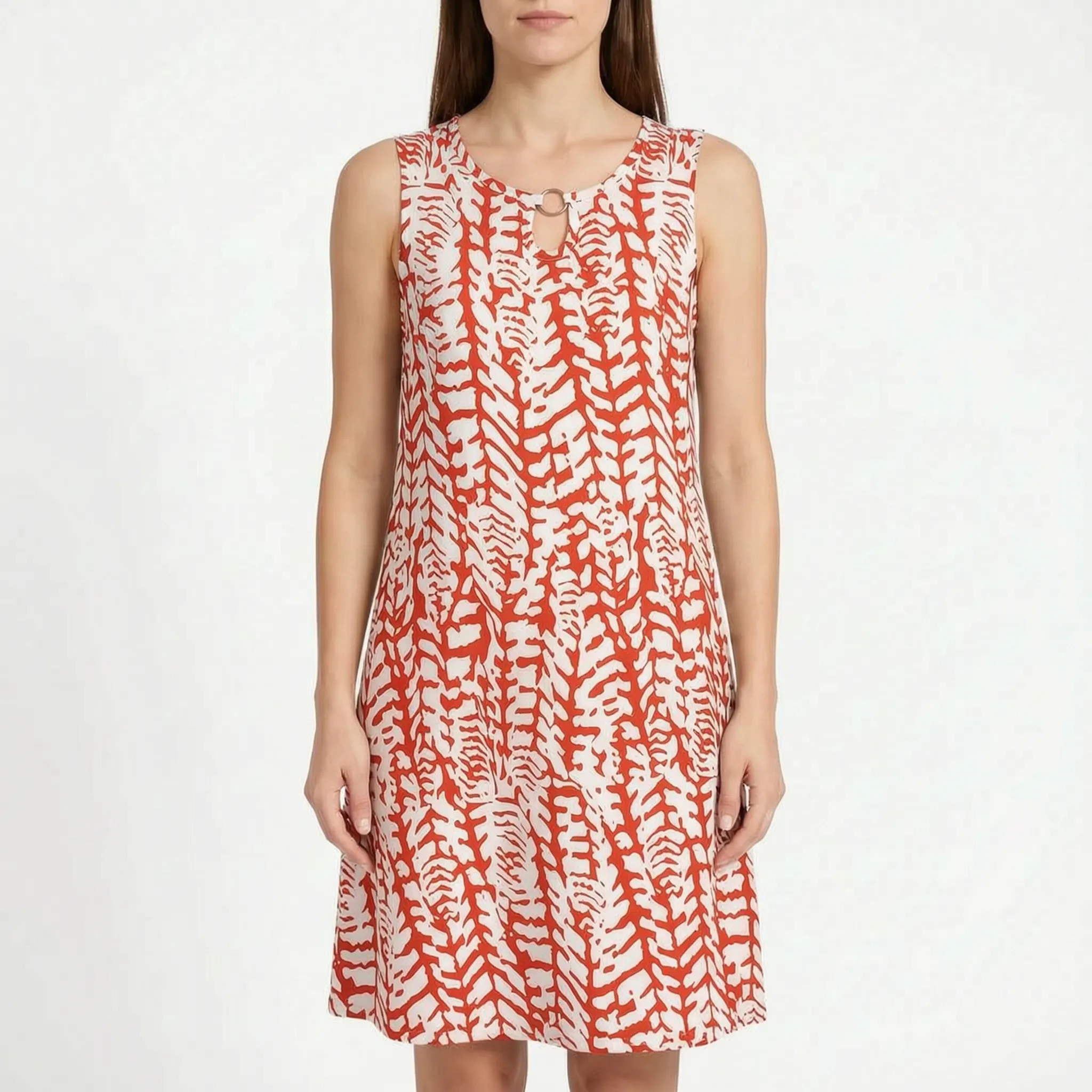 Vivera  - Sleeveless Abstract Print Summer Ladies Dress Casual Daytime Outings