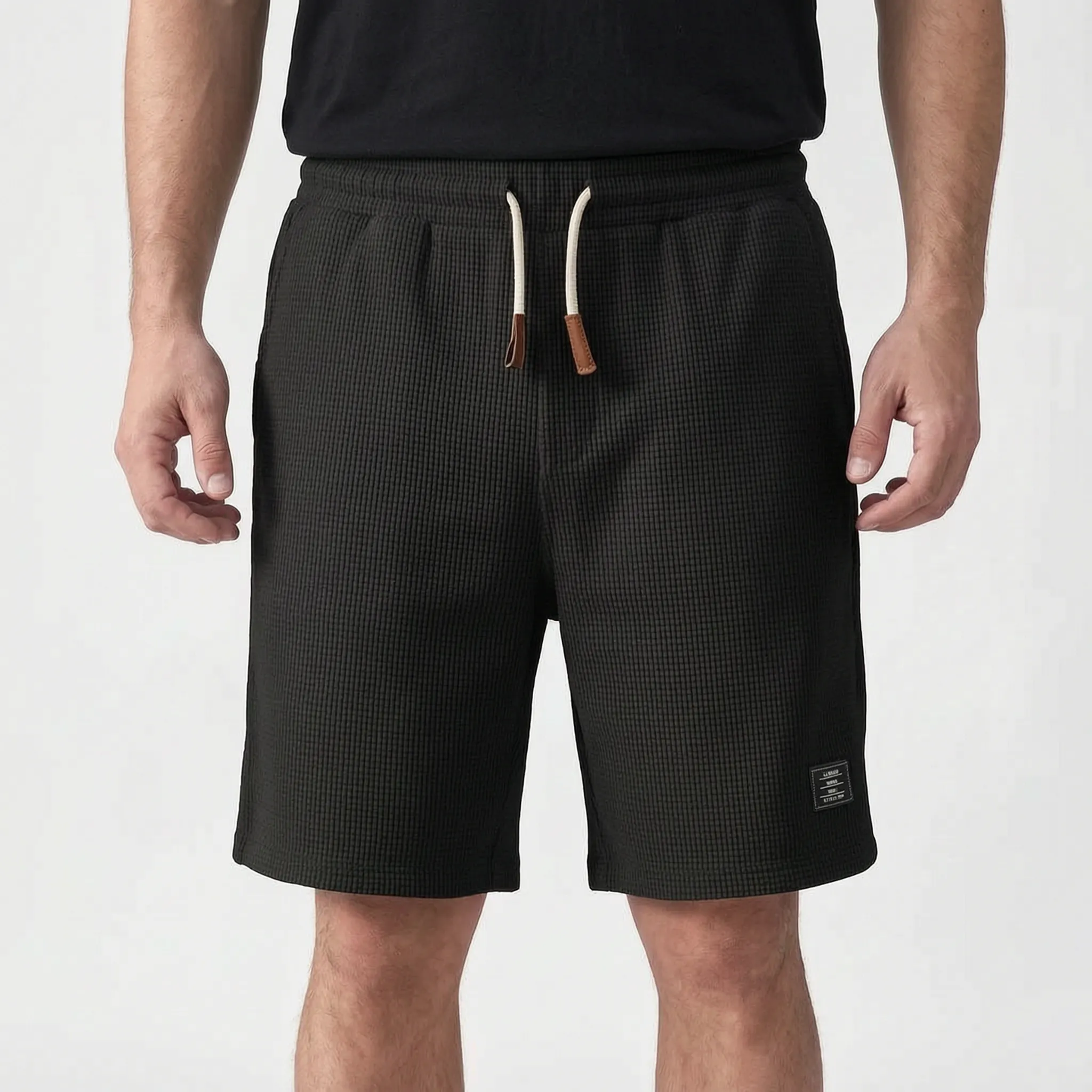 WaffleTide  - Men's Waffle Knit Shorts Casual Daytime Wear