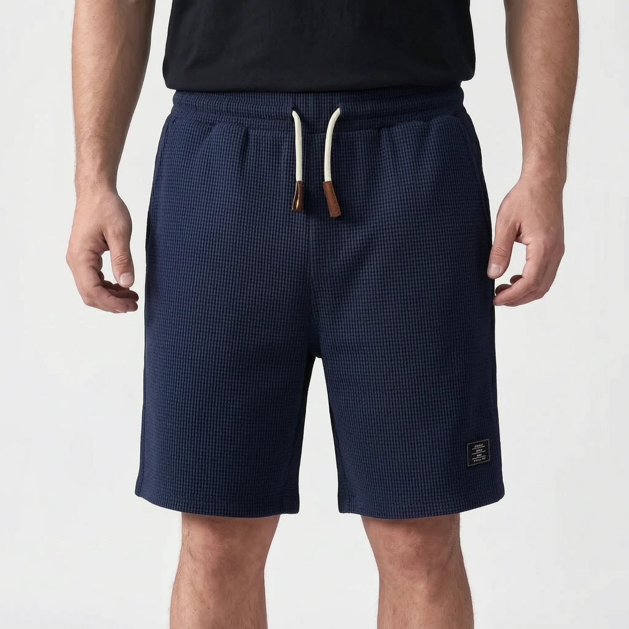 WaffleTide  - Men's Waffle Knit Shorts Casual Daytime Wear