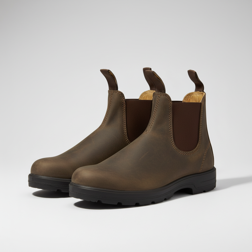 Women's pull-on Chelsea boots with elastic side panels