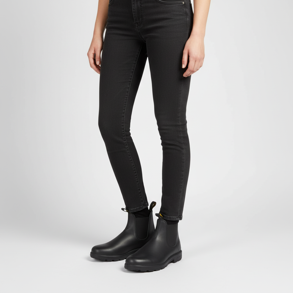Women's pull-on Chelsea boots with elastic side panels
