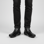 Men's crocodile-effect Chelsea ankle boots with side zips