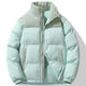 Men's padded jacket with corduroy collar and front pockets
