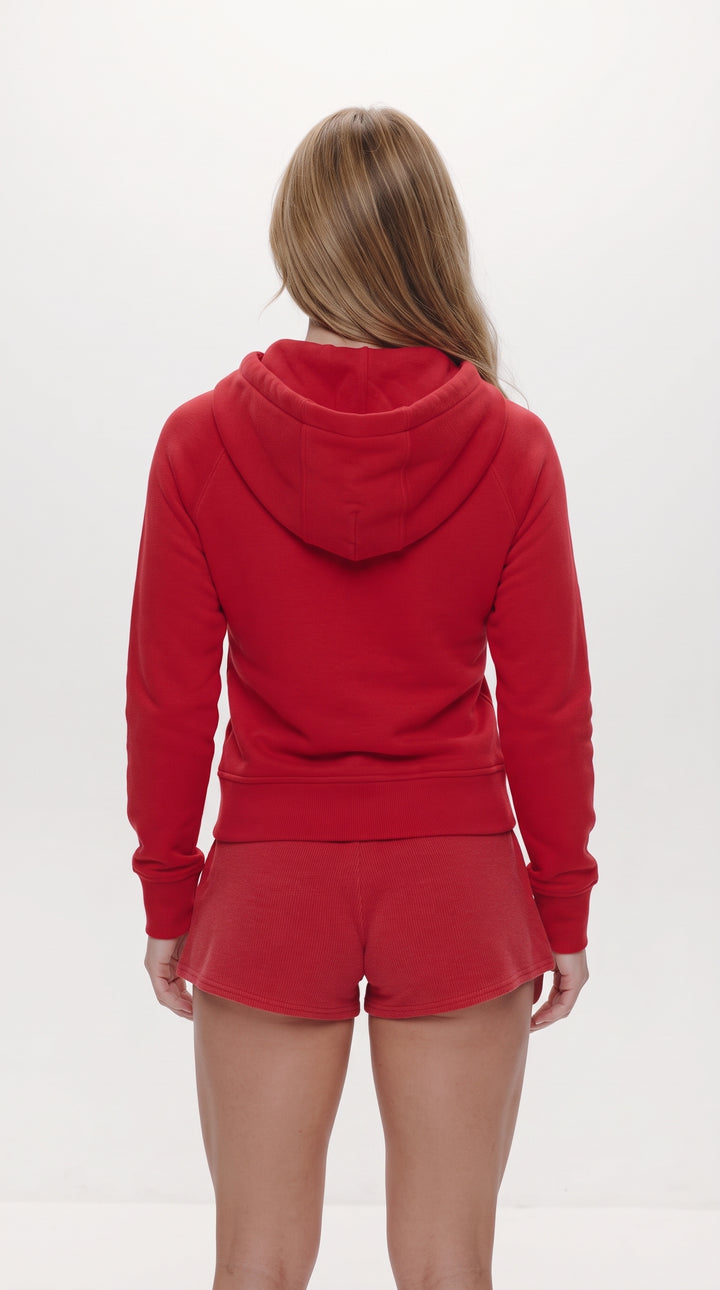 Women's Fleece Zip-Up Funnel-Neck Hoodie