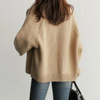 Women's open front chunky knit cardigan