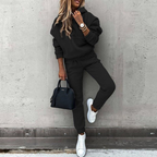 Women's hoodie and high-waist jogger tracksuit set