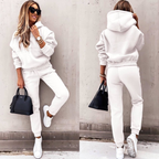 Women's hoodie and high-waist jogger tracksuit set