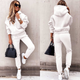 Women's hoodie and high-waist jogger tracksuit set