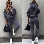 Women's hoodie and high-waist jogger tracksuit set