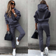 Women's hoodie and high-waist jogger tracksuit set