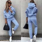 Women's hoodie and high-waist jogger tracksuit set