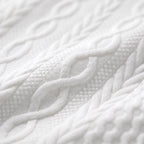 Zanthea  - Textured Cable-Pattern Zip Up Jumper Layering On Cooler Days