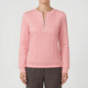 Zanthea  - Textured Cable-Pattern Zip Up Jumper Layering On Cooler Days