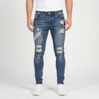 Zarvis  - Slim Fit Black Ripped Jeans Everyday Casual Wear